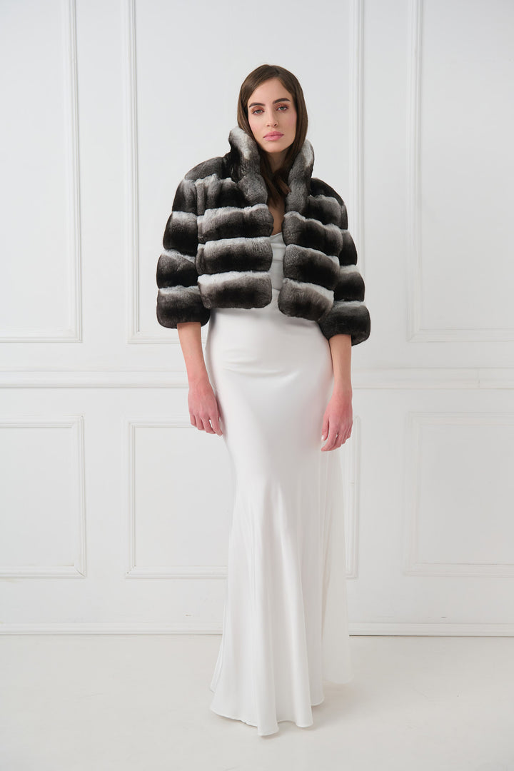 Veste courte en chinchilla