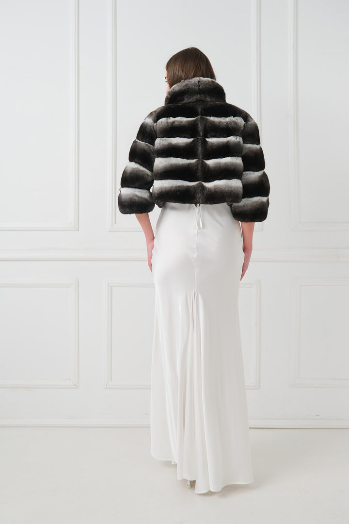 Veste courte en chinchilla