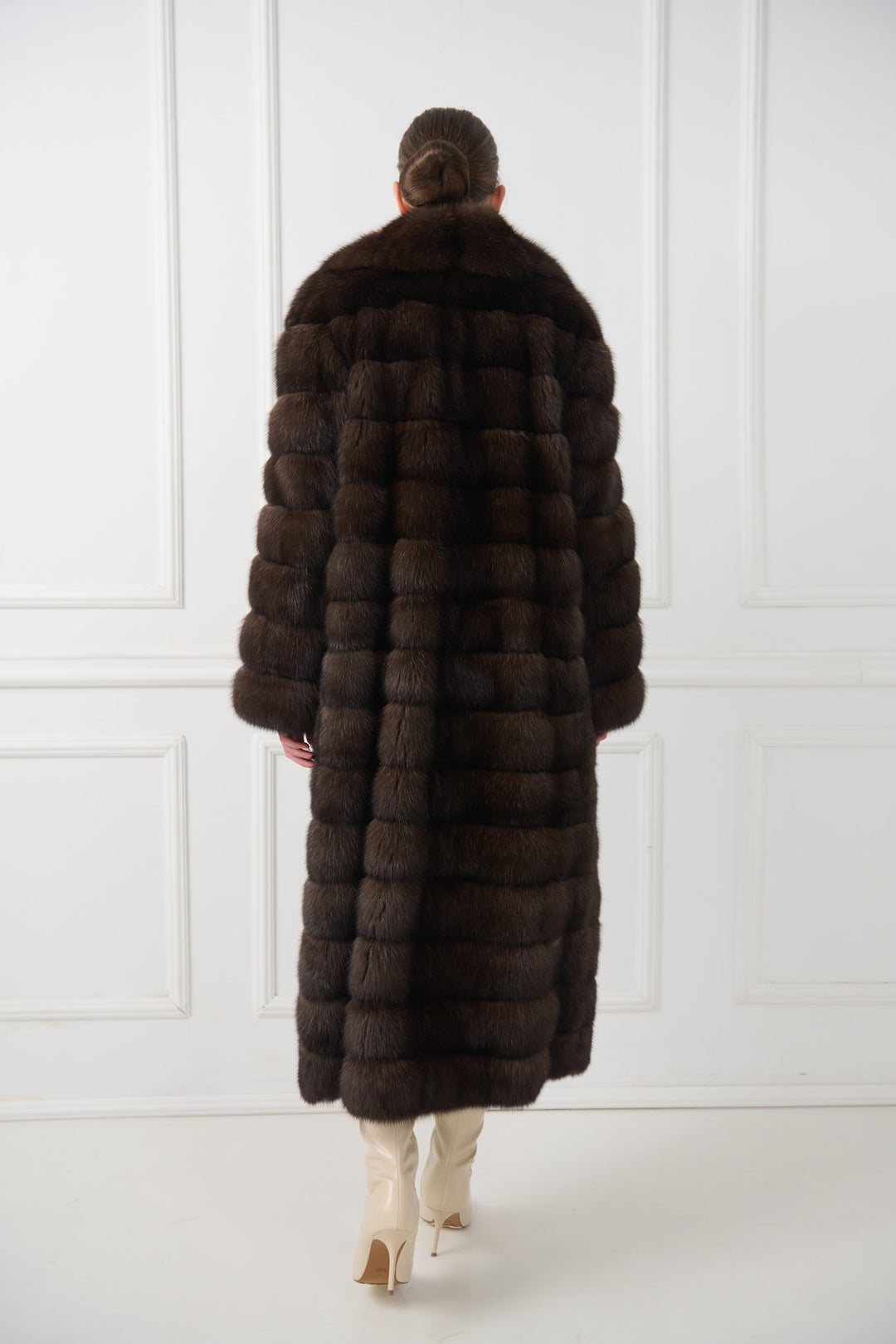 Manteau en zibeline longue