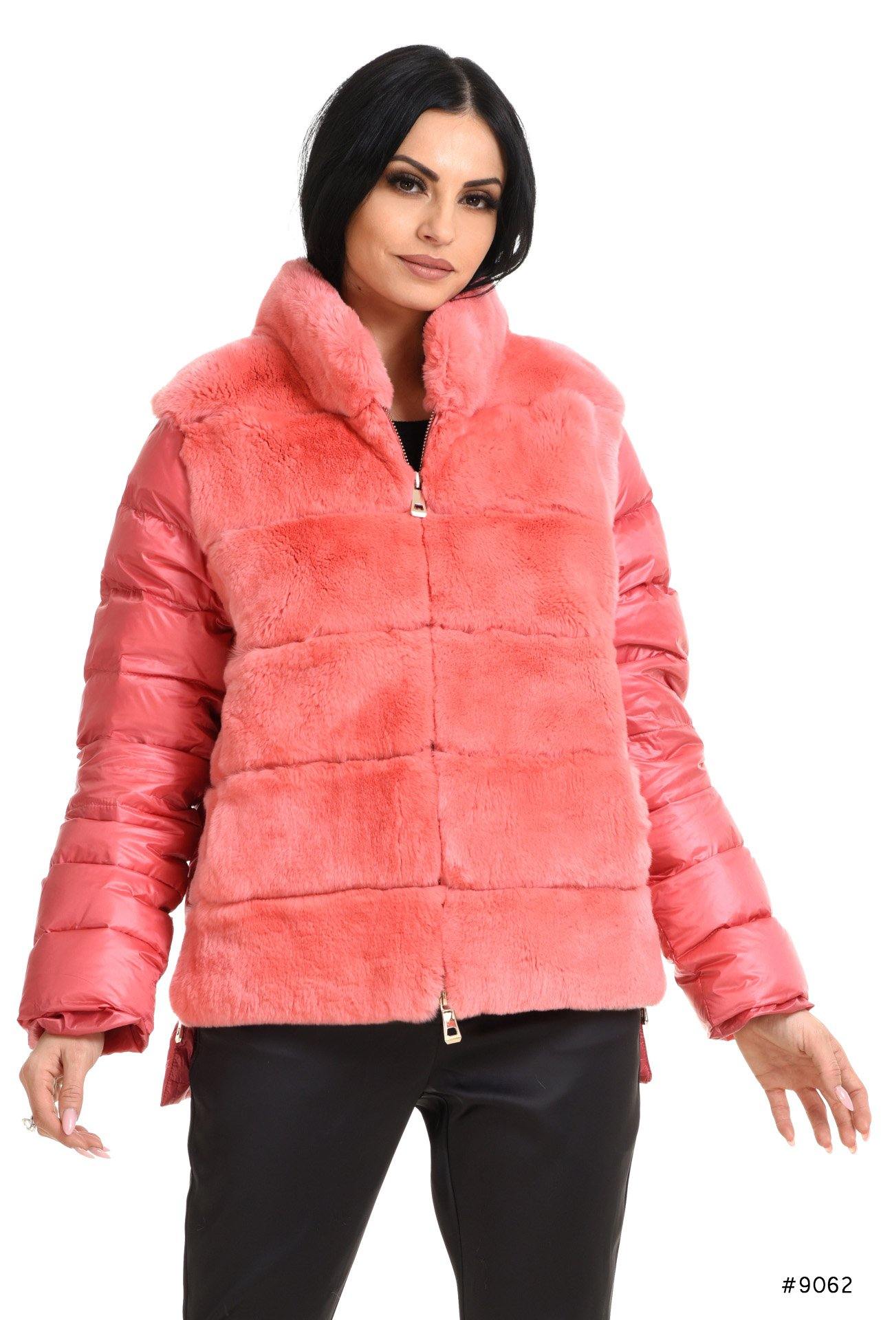 Rabbit fur hot sale hooded jacket