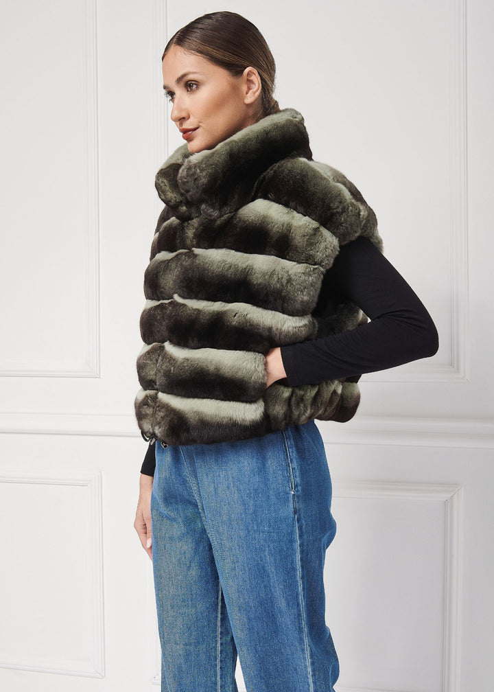 Modern Chinchilla Fur Vest