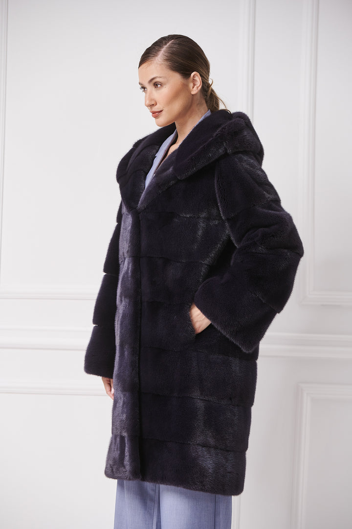 Sportive Chic A-Line Mink Coat