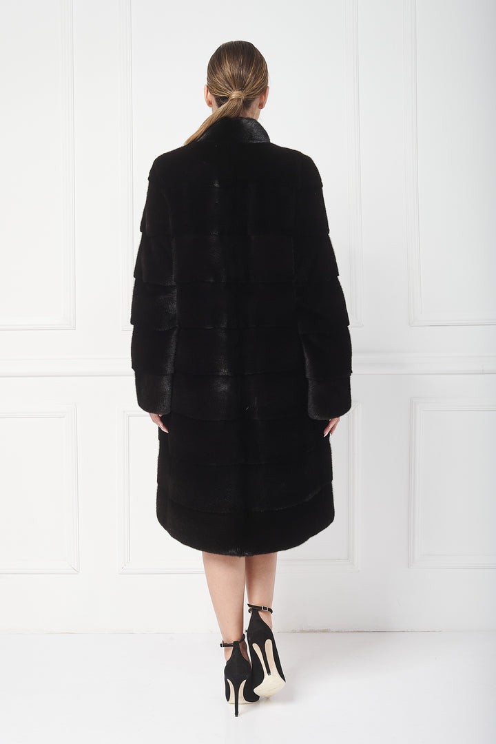 Classy midi mink coat