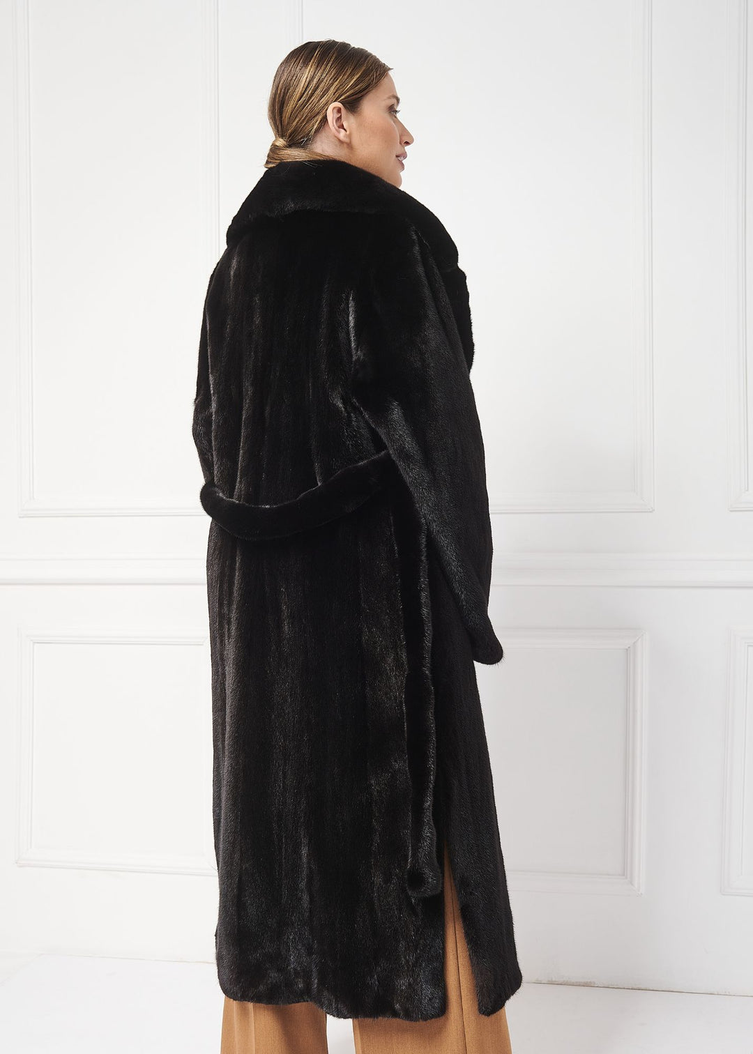 Luxueux manteau long en vison