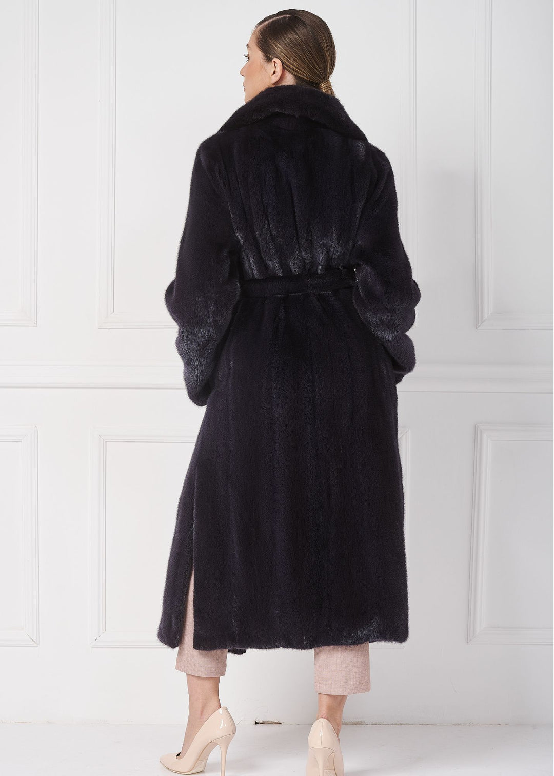 Luxurious long mink coat