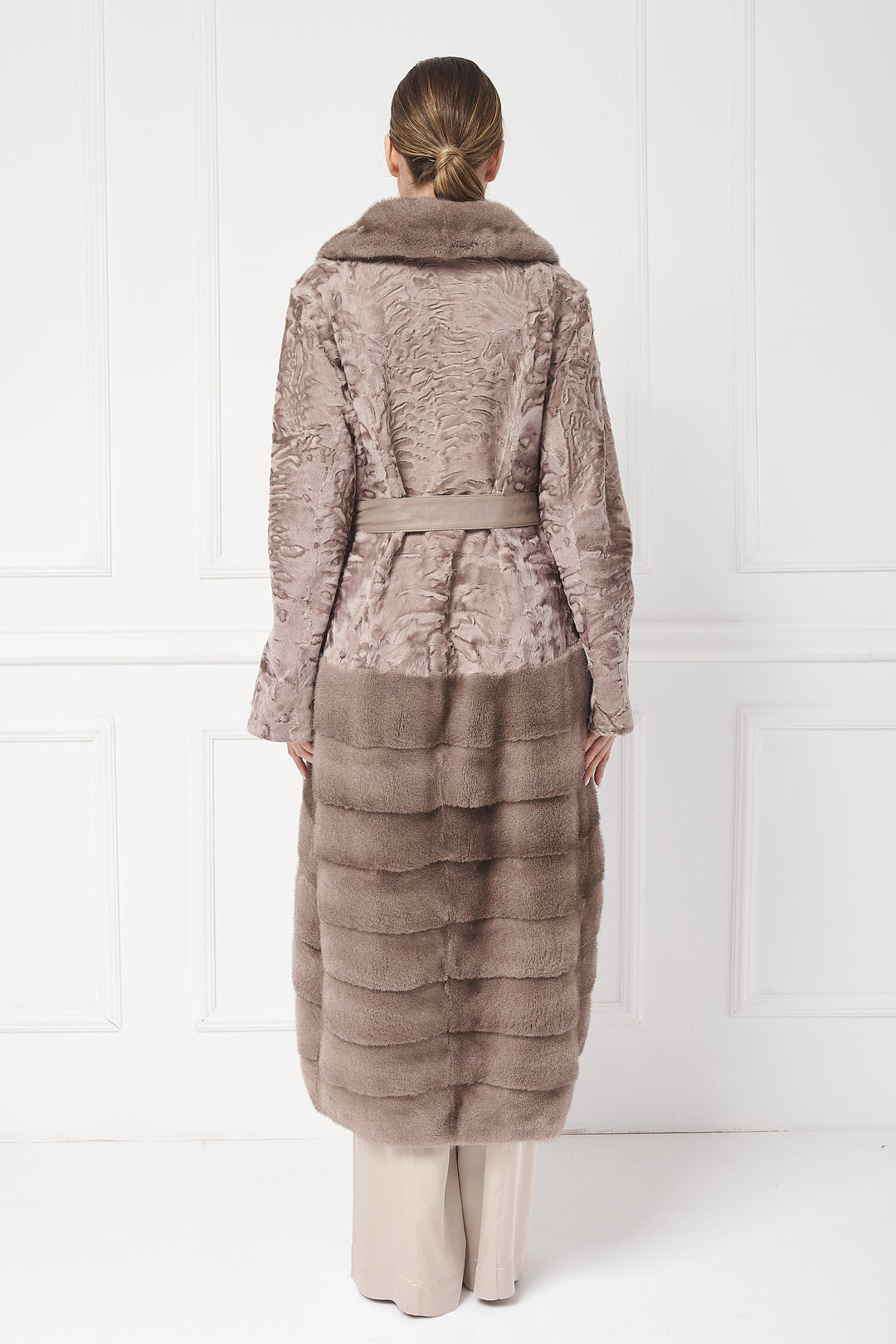 Sophisticated Long Persian Lamb and Mink Coat