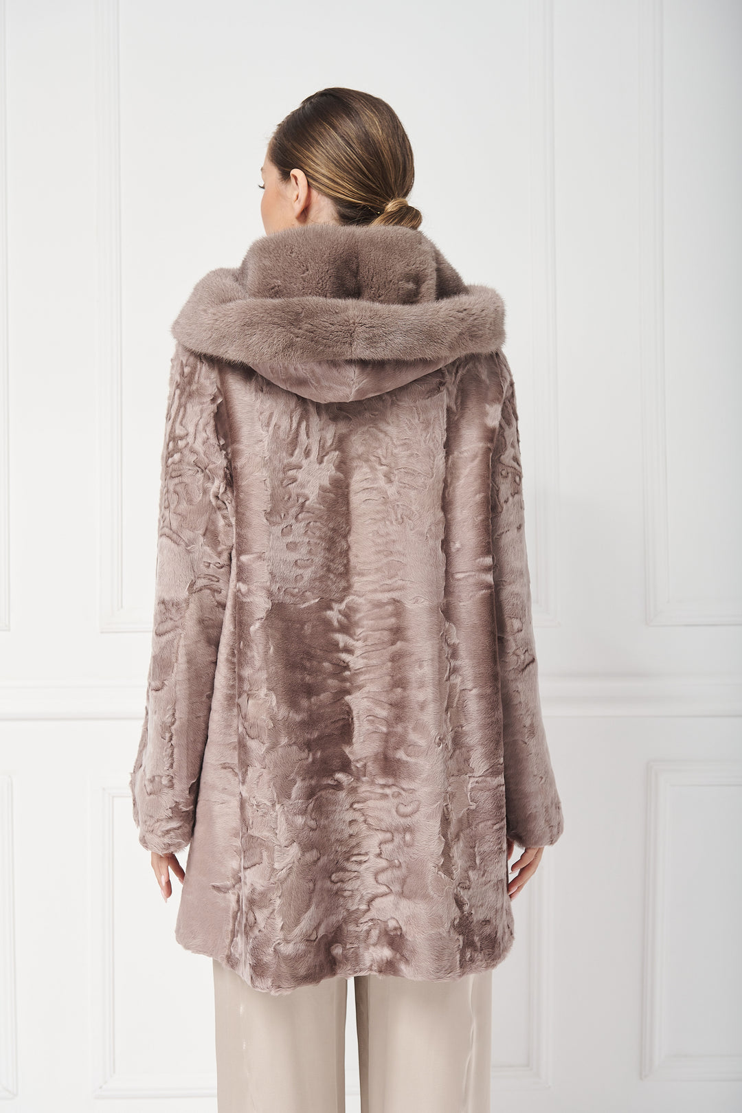 Persian lamb jacket with mink details