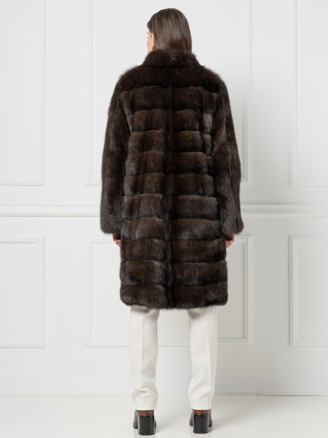 Sable Coat with Vertical Sleeves