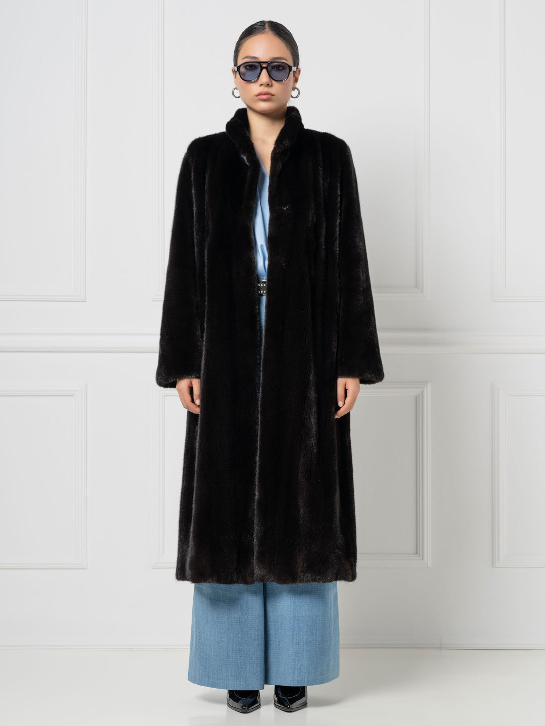 Mink Coat with Stand Collar