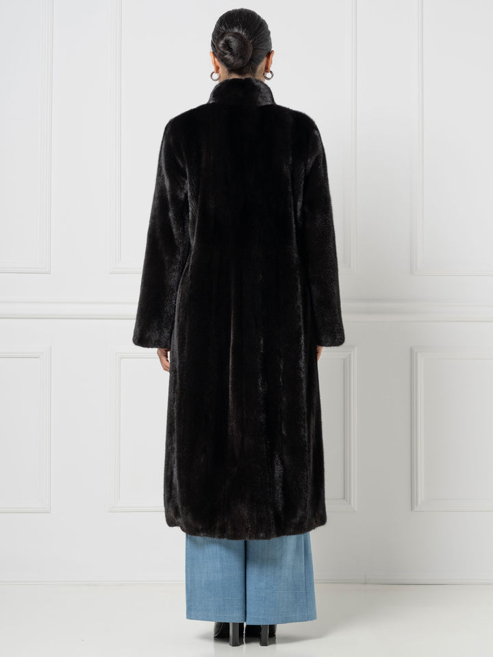 Mink Coat with Stand Collar
