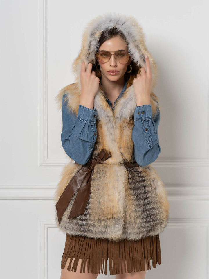 Golden Island Fox Hooded Vest