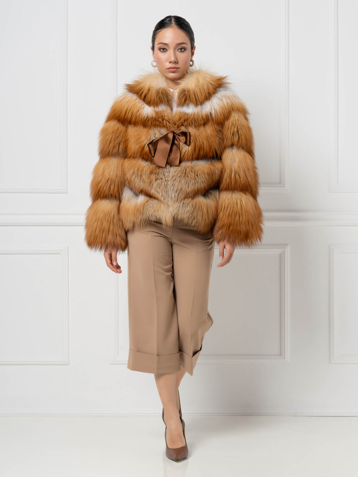 Chevron Gold Fox Jacket