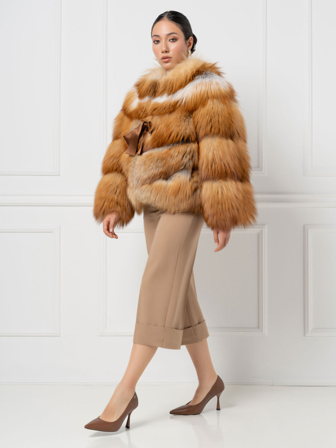 Chevron Gold Fox Jacket