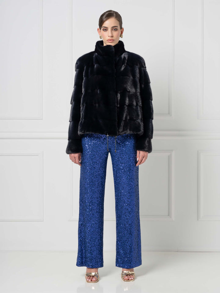 Mink Jacket with structured silhouette