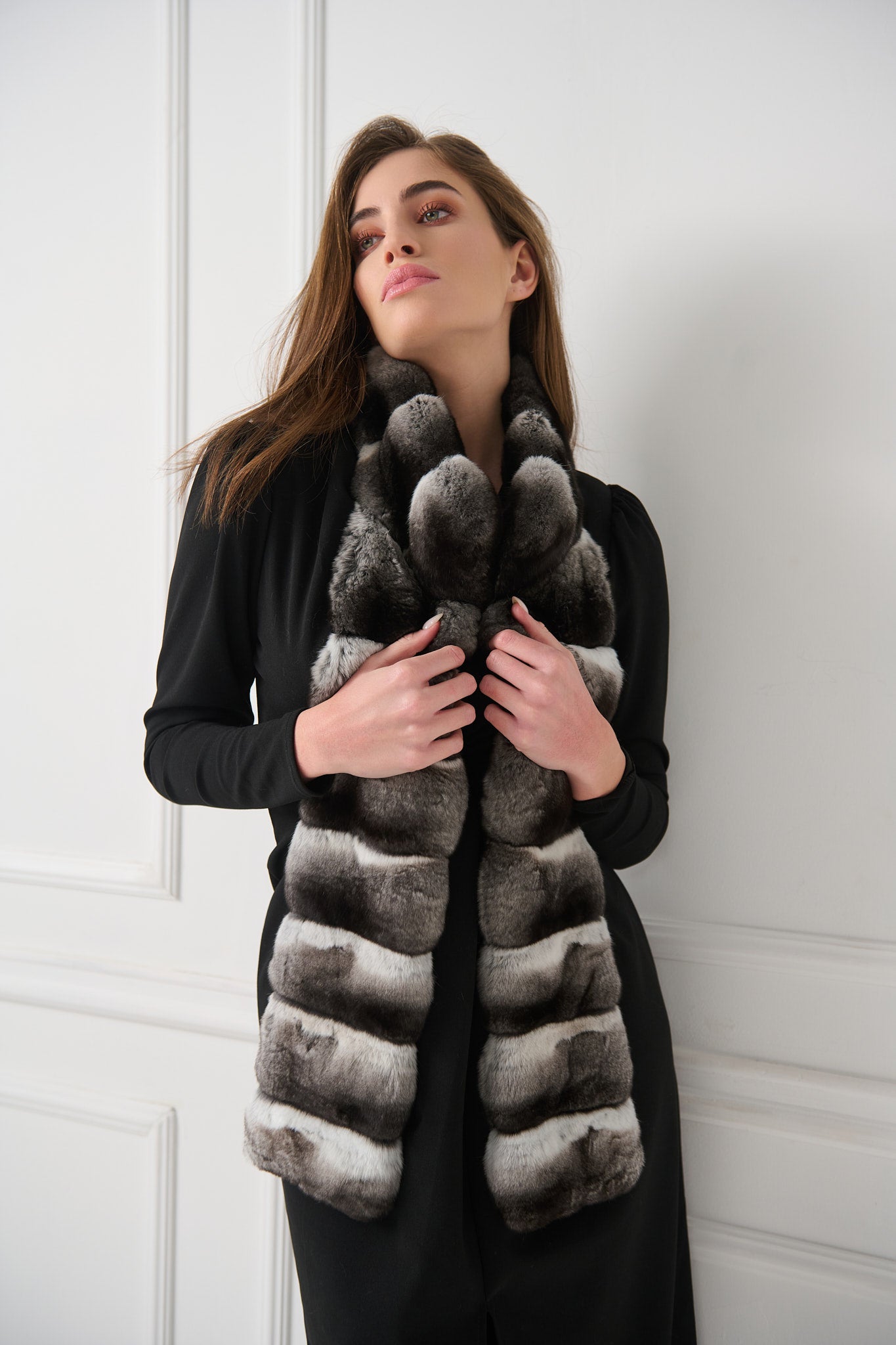 Chinchilla Shawl with Collar – Manakas Frankfurt