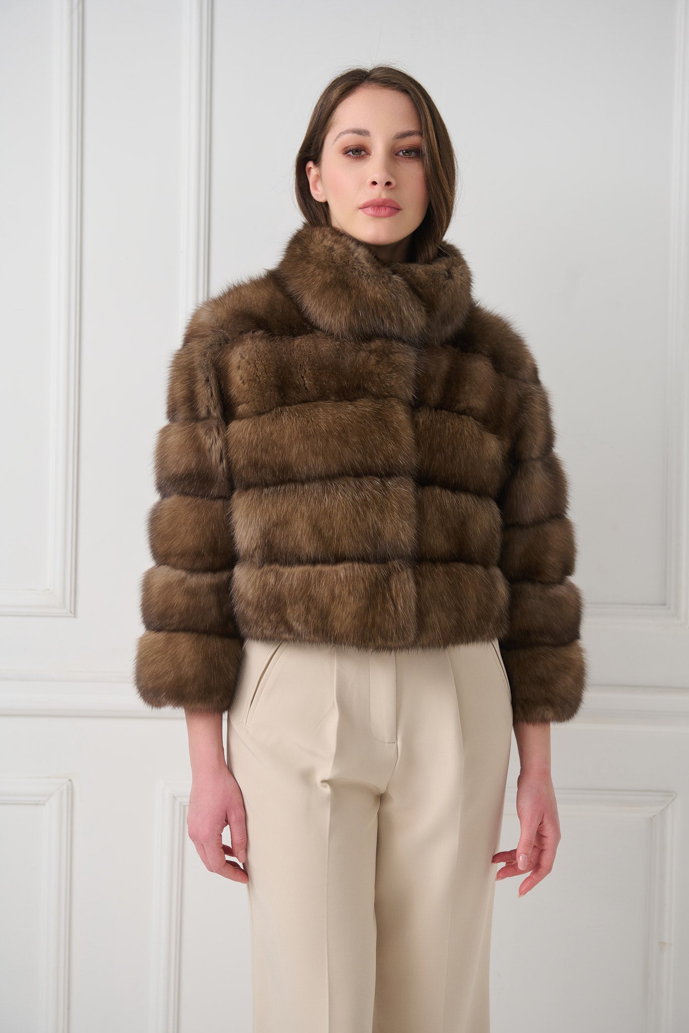 Cropped Sable Fur Jacket – Manakas Frankfurt