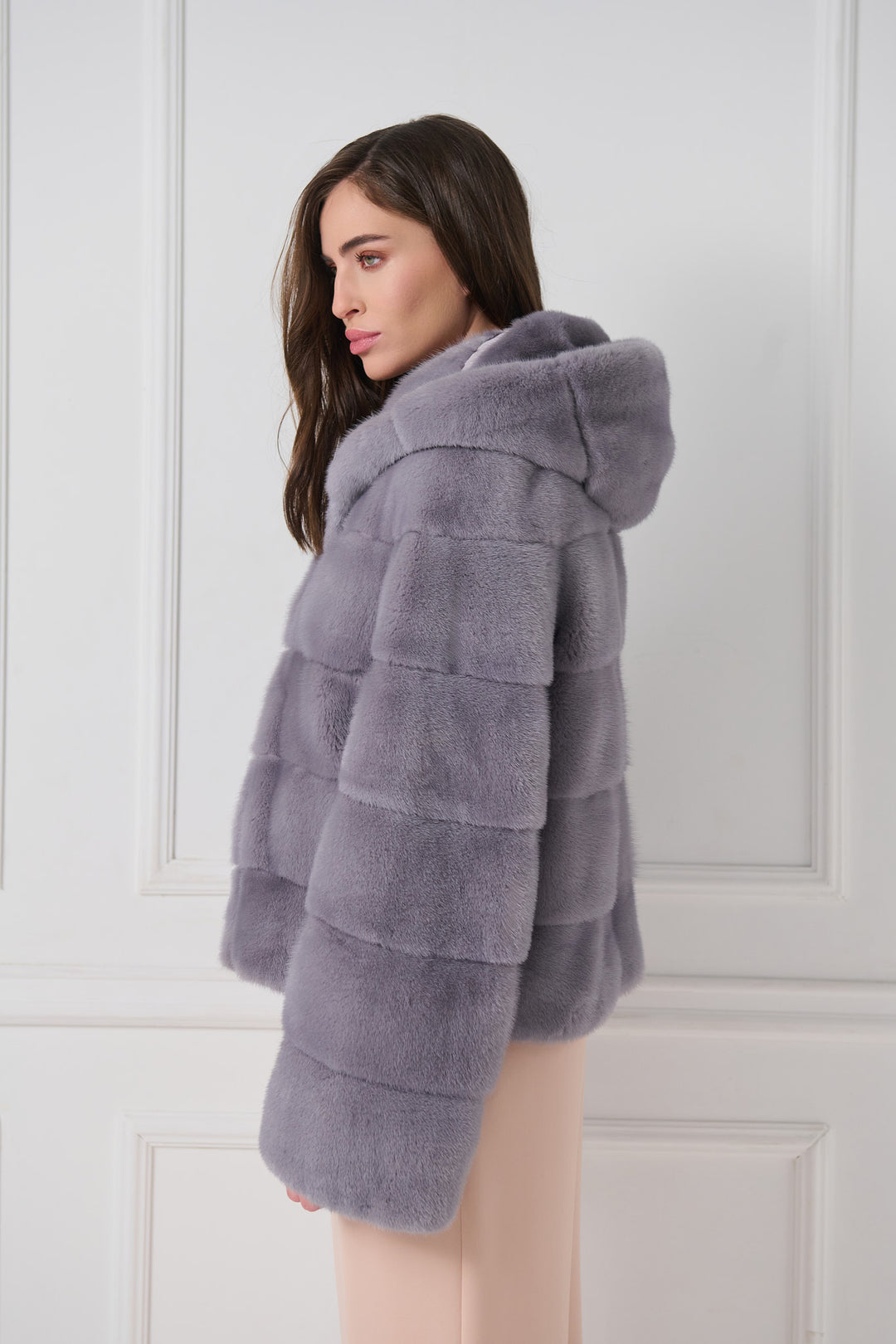 Classic Hooded Mink Fur Jacket