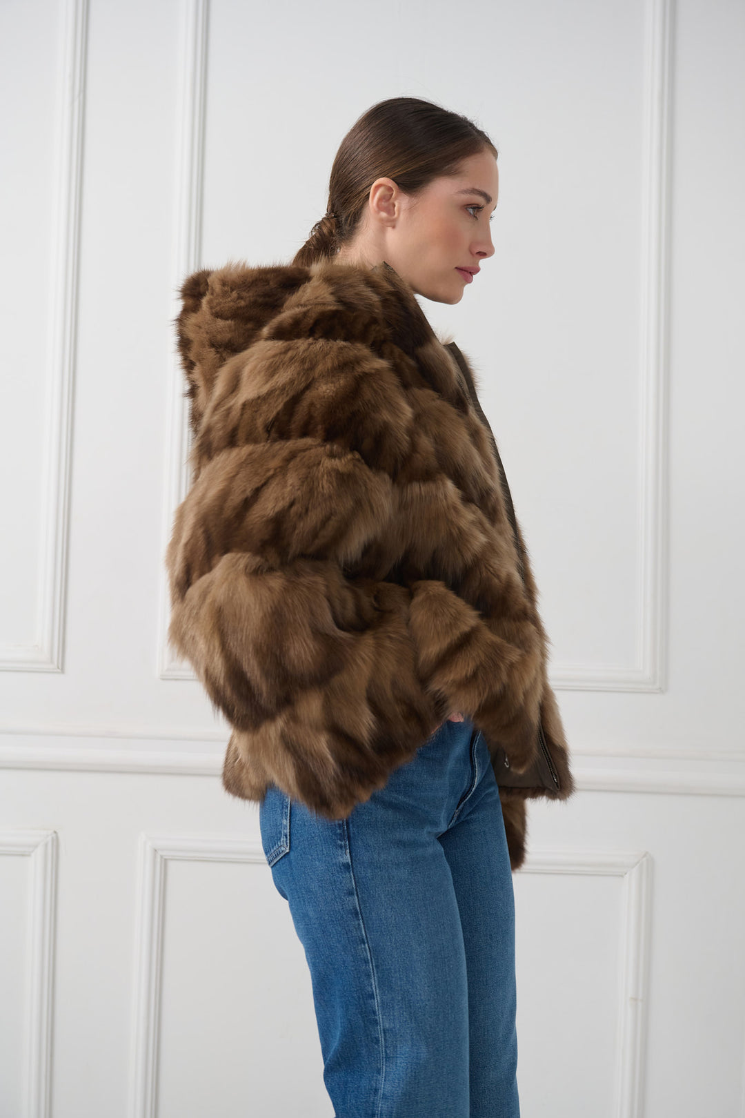 Reversible Hooded Sable Jacket