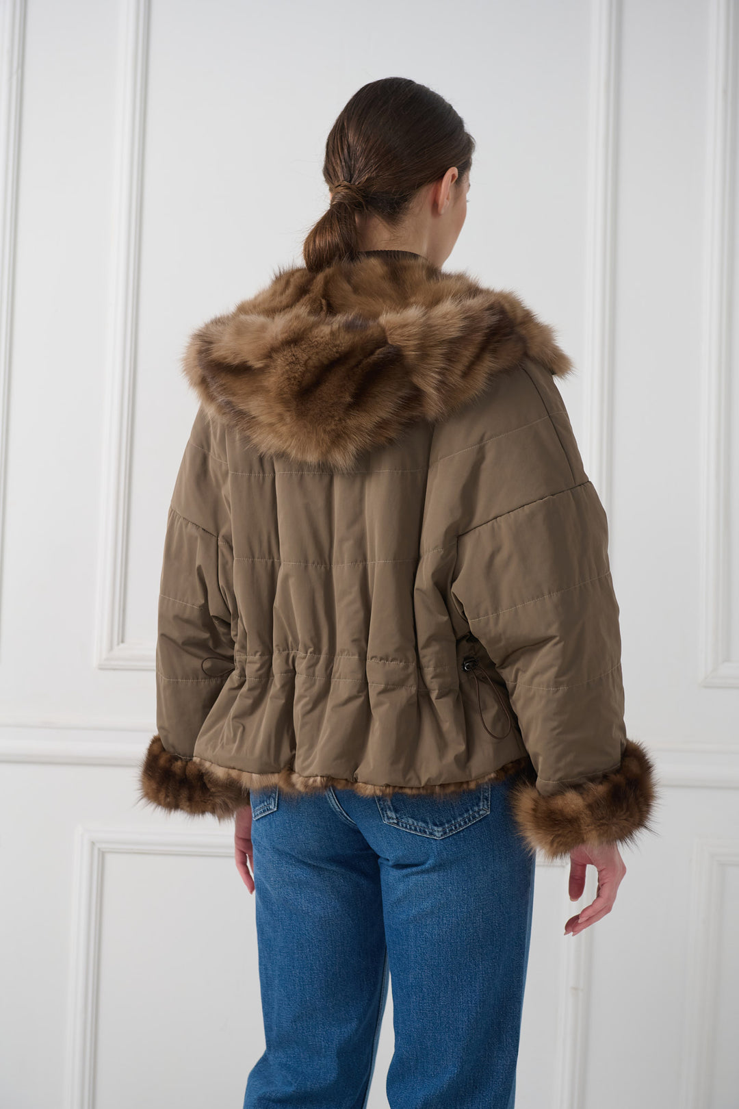 Reversible Hooded Sable Jacket