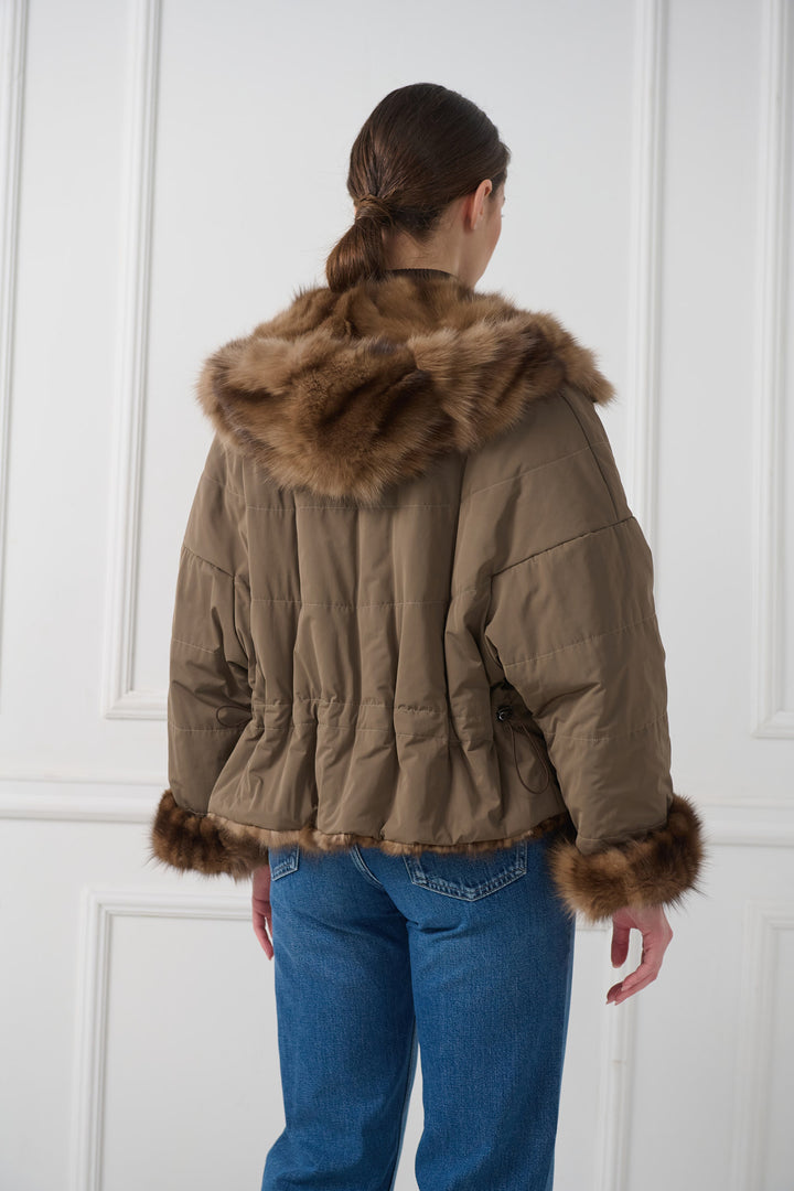 Reversible Hooded Sable Jacket