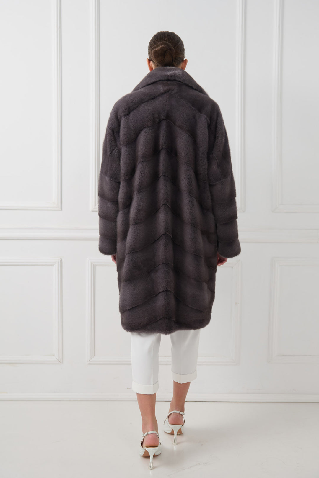 Cappotto di Visone a Spina di Pesce