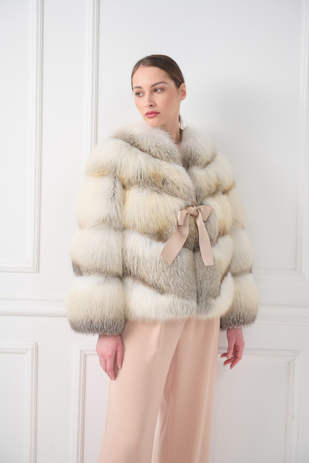 Chevron Gold Fox Jacket