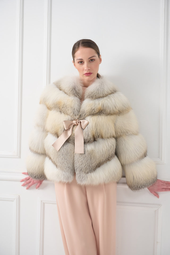 Chevron Gold Fox Jacket