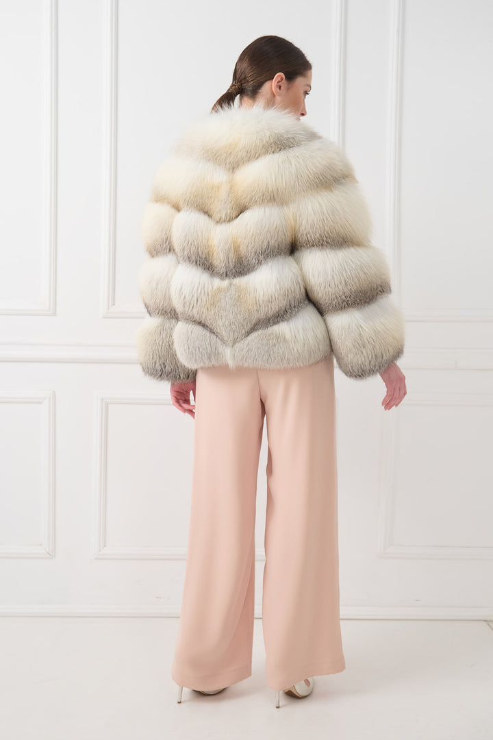Chevron Gold Fox Jacket
