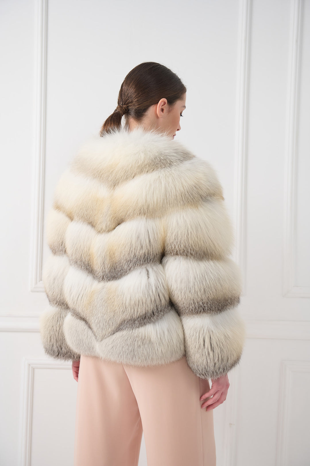 Chevron Gold Fox Jacket