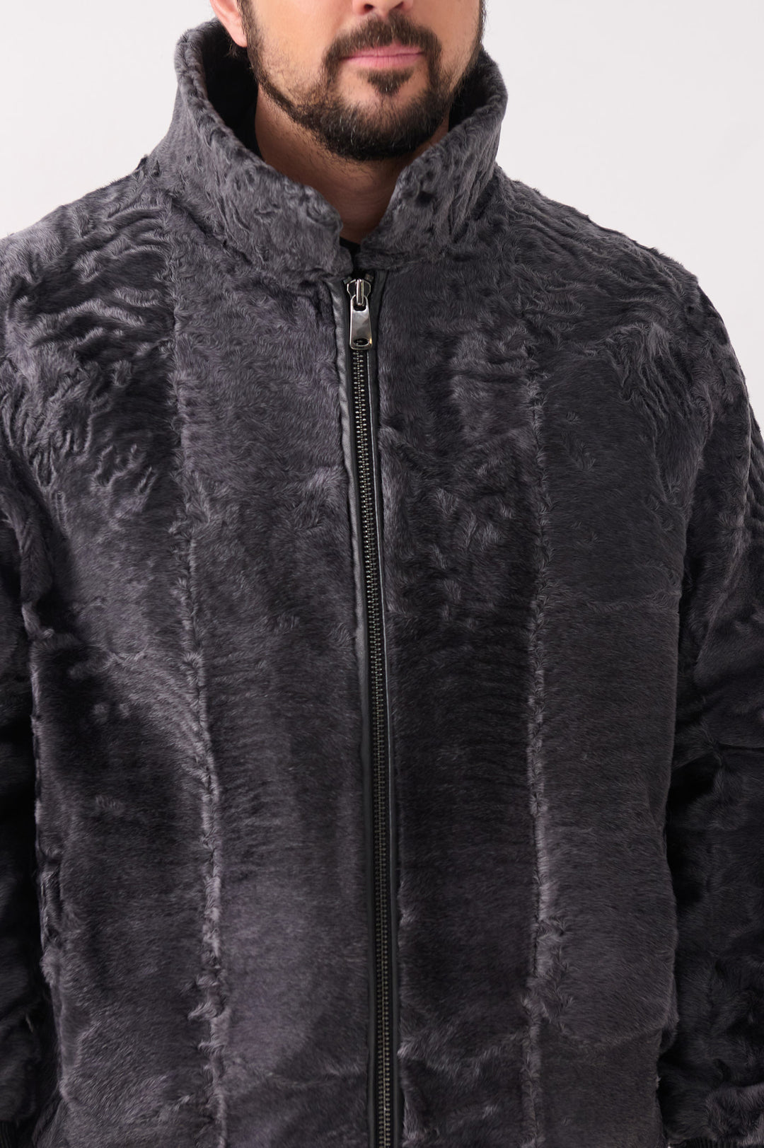 Veste bomber pour homme en agneau persan
