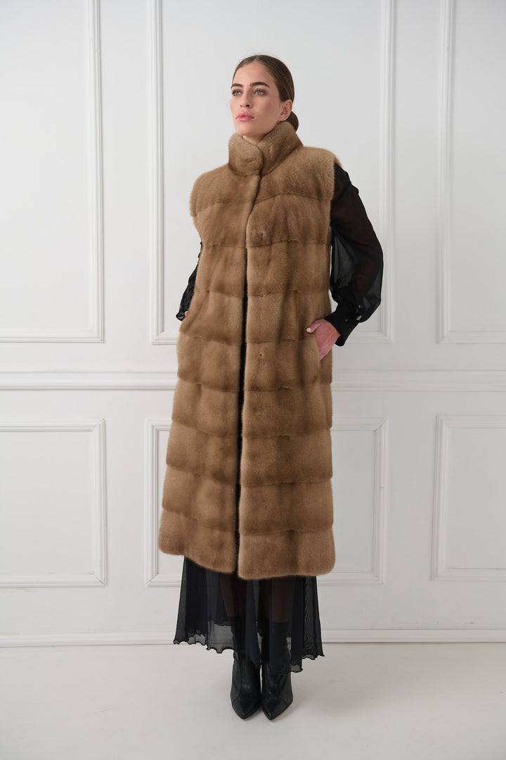 Long mink vest