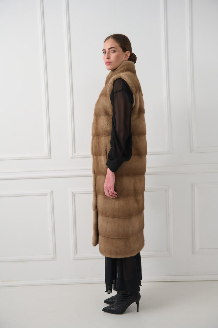 Long mink vest