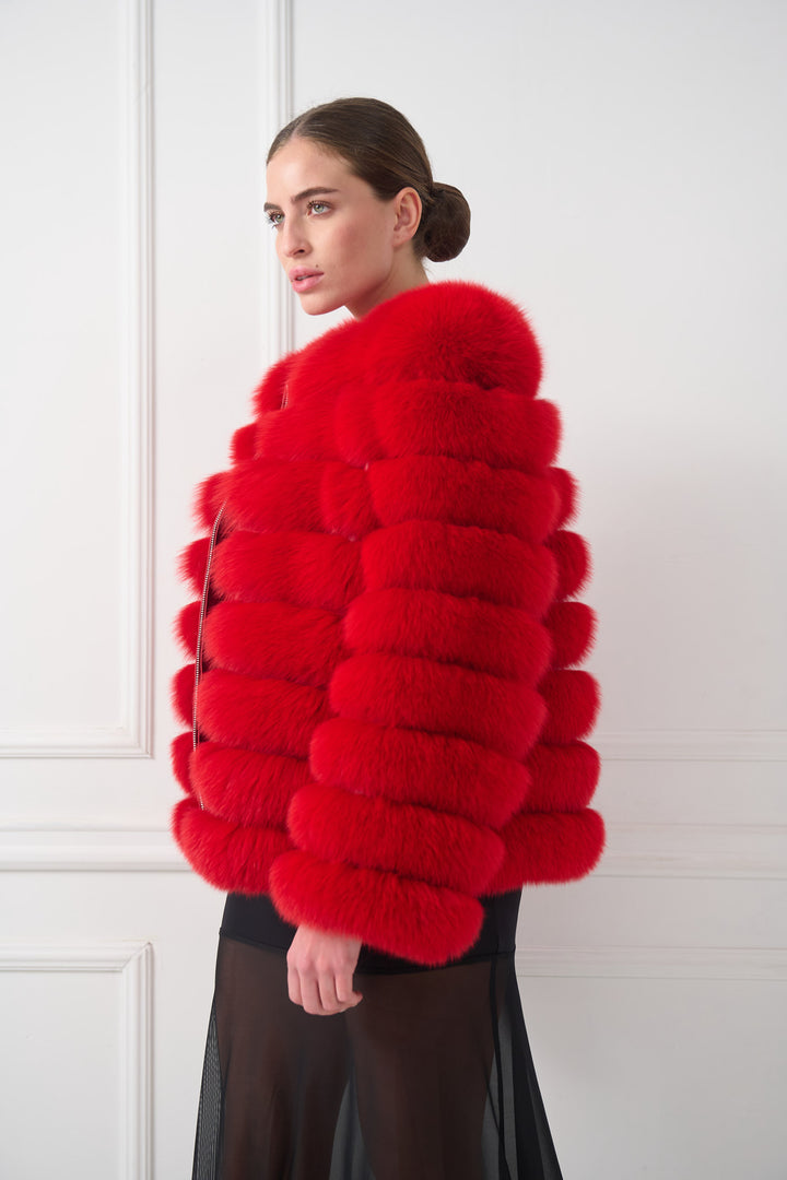 Veste en fourrure Red Fox pour femmes