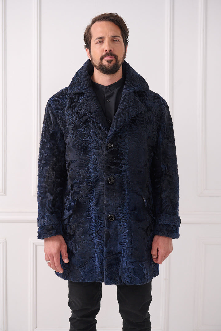 Manteau pour homme en agneau persan