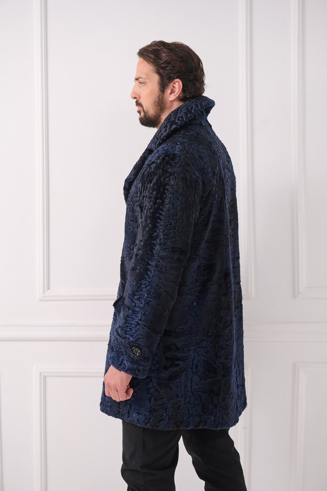 Manteau pour homme en agneau persan