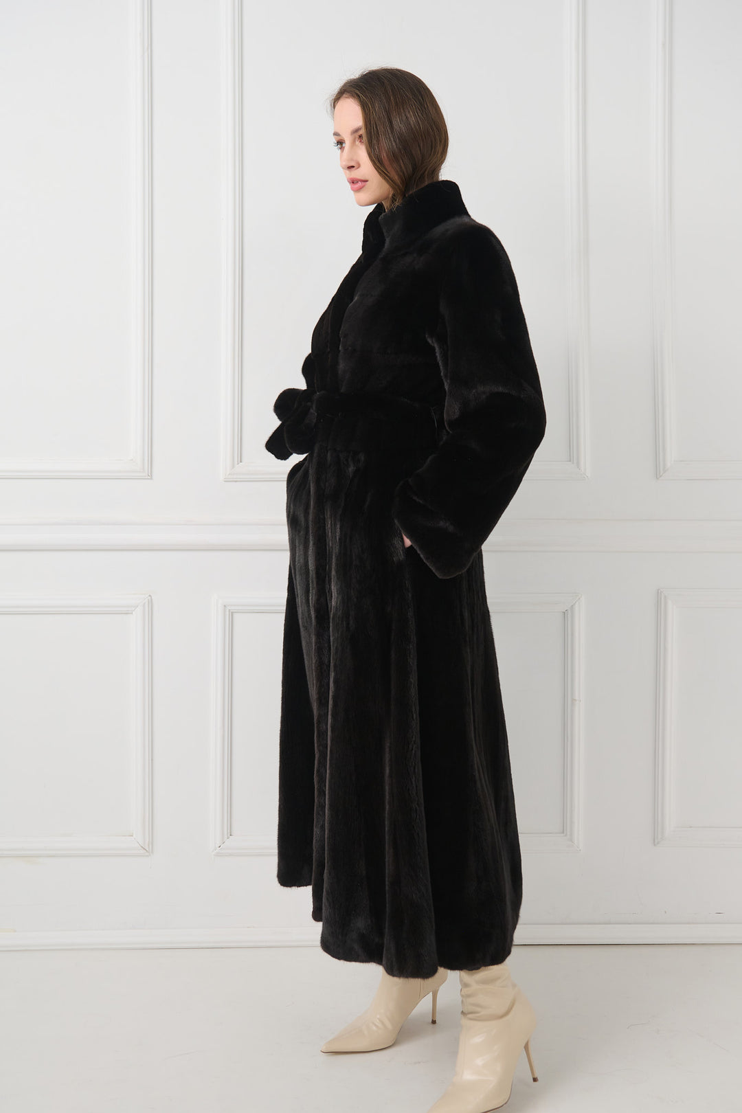 Long Mink Fur Coat