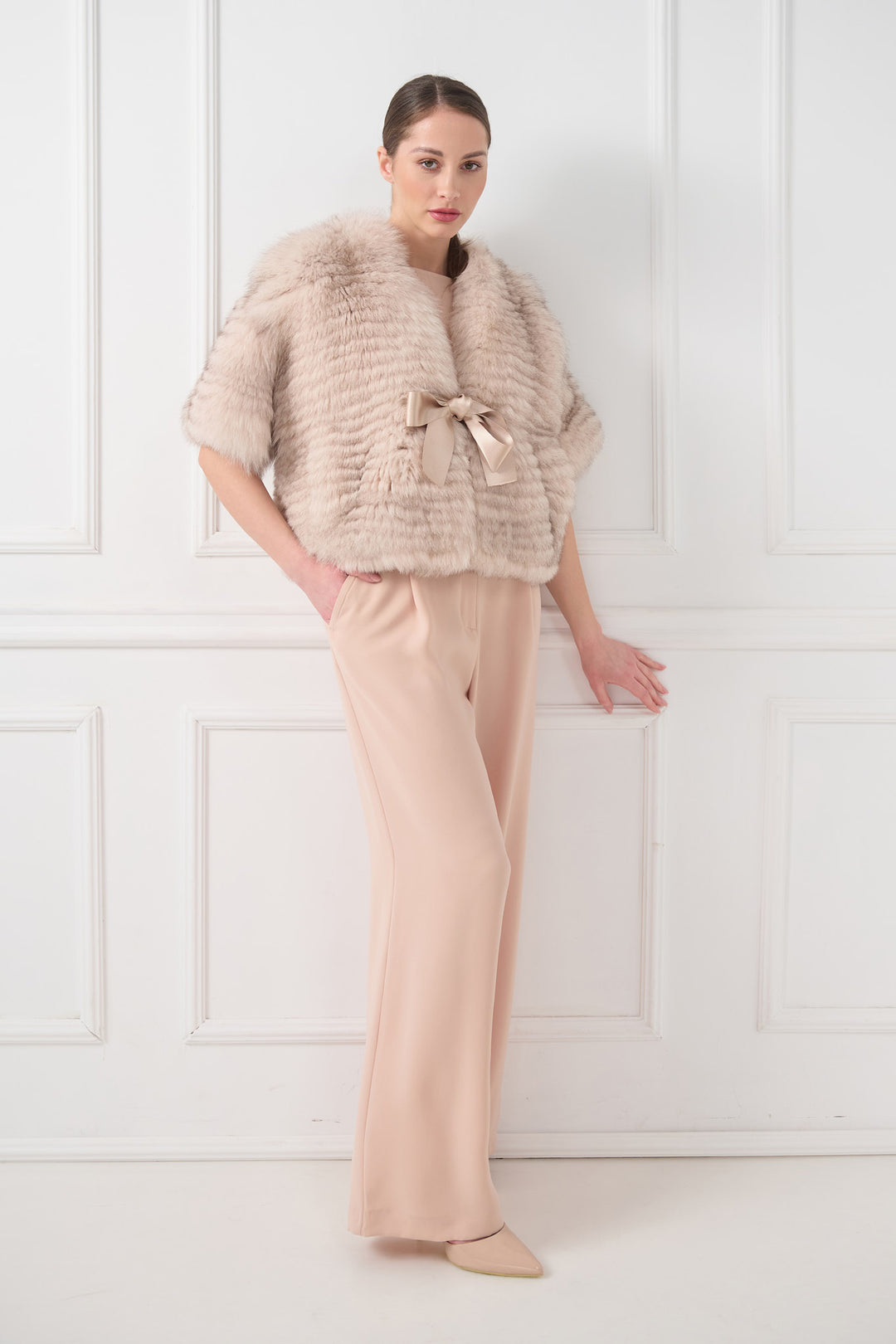 Goldfuchs-Cape-Jacke mit Gürtel