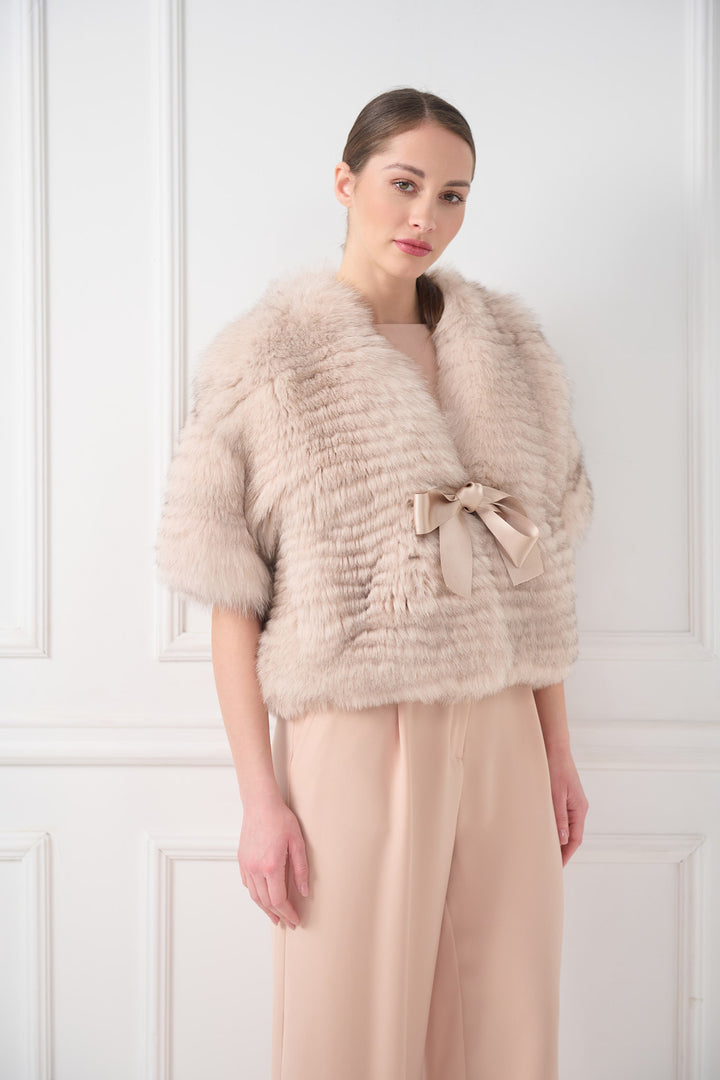 Goldfuchs-Cape-Jacke mit Gürtel
