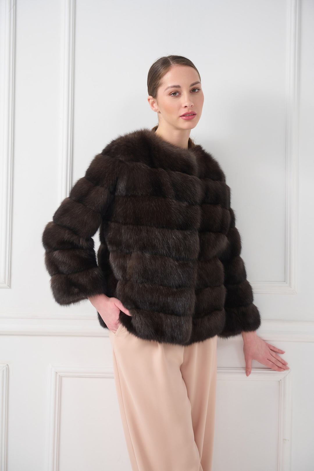 Short sable jacket