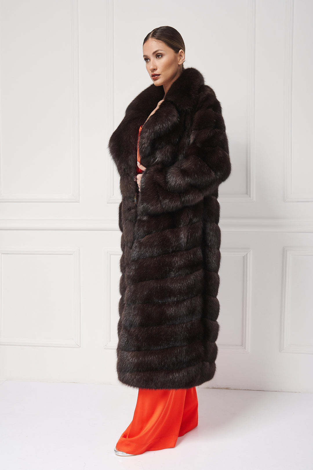 Luxurious Long Sable Coat