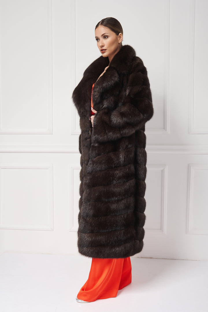 Luxurious Long Sable Coat