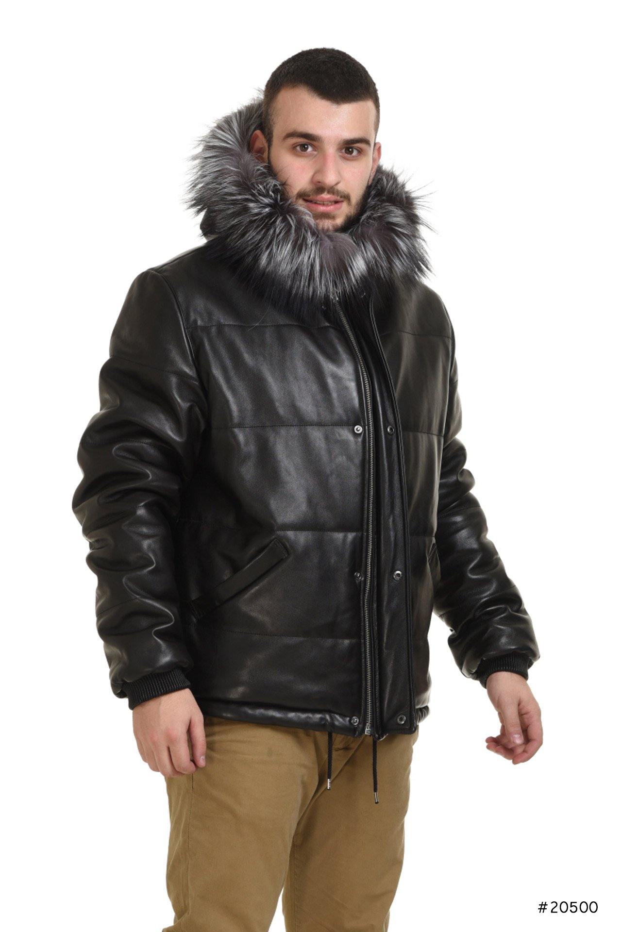 Sportive Men reversible leather and mink jacket - Manakas Frankfurt