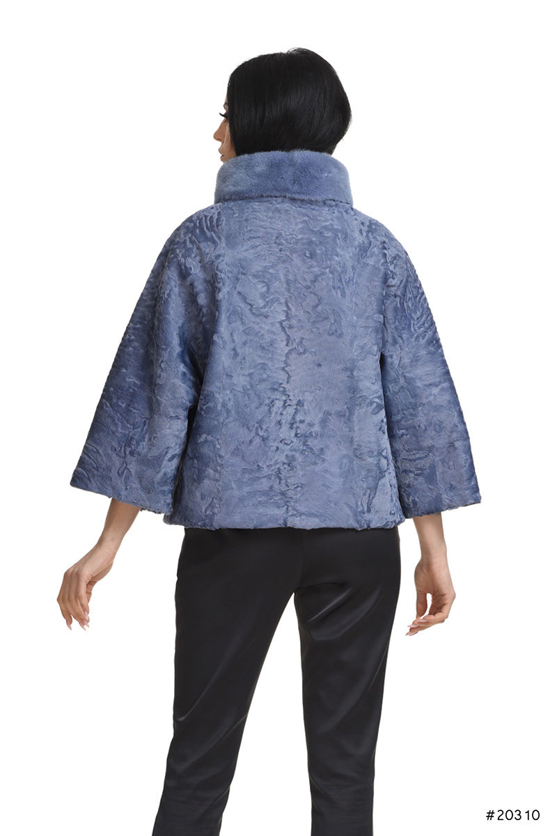 Короткая персианская пиджака с мякою в воротнике