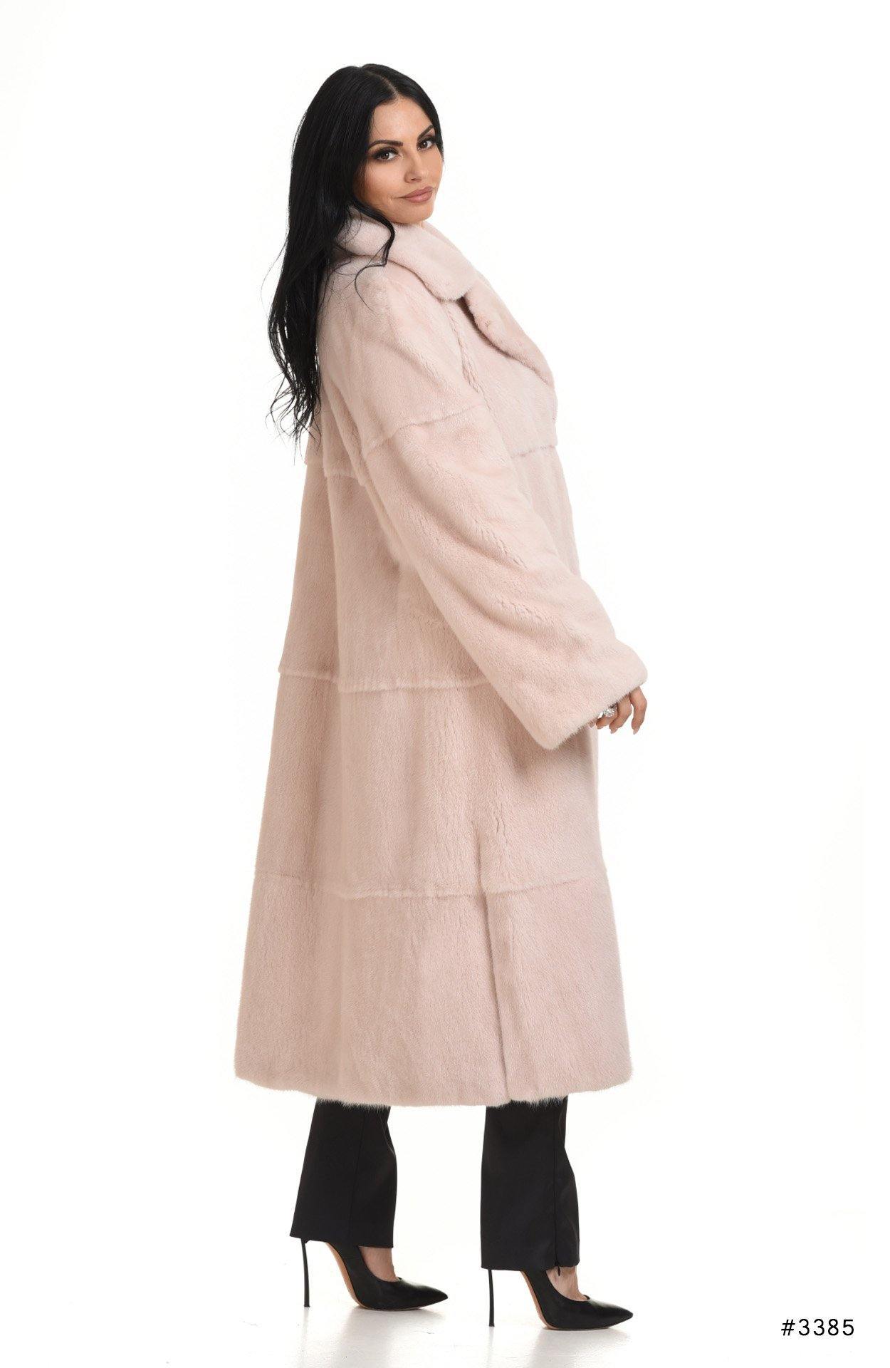 Long mink coat with english collar - Manakas Frankfurt