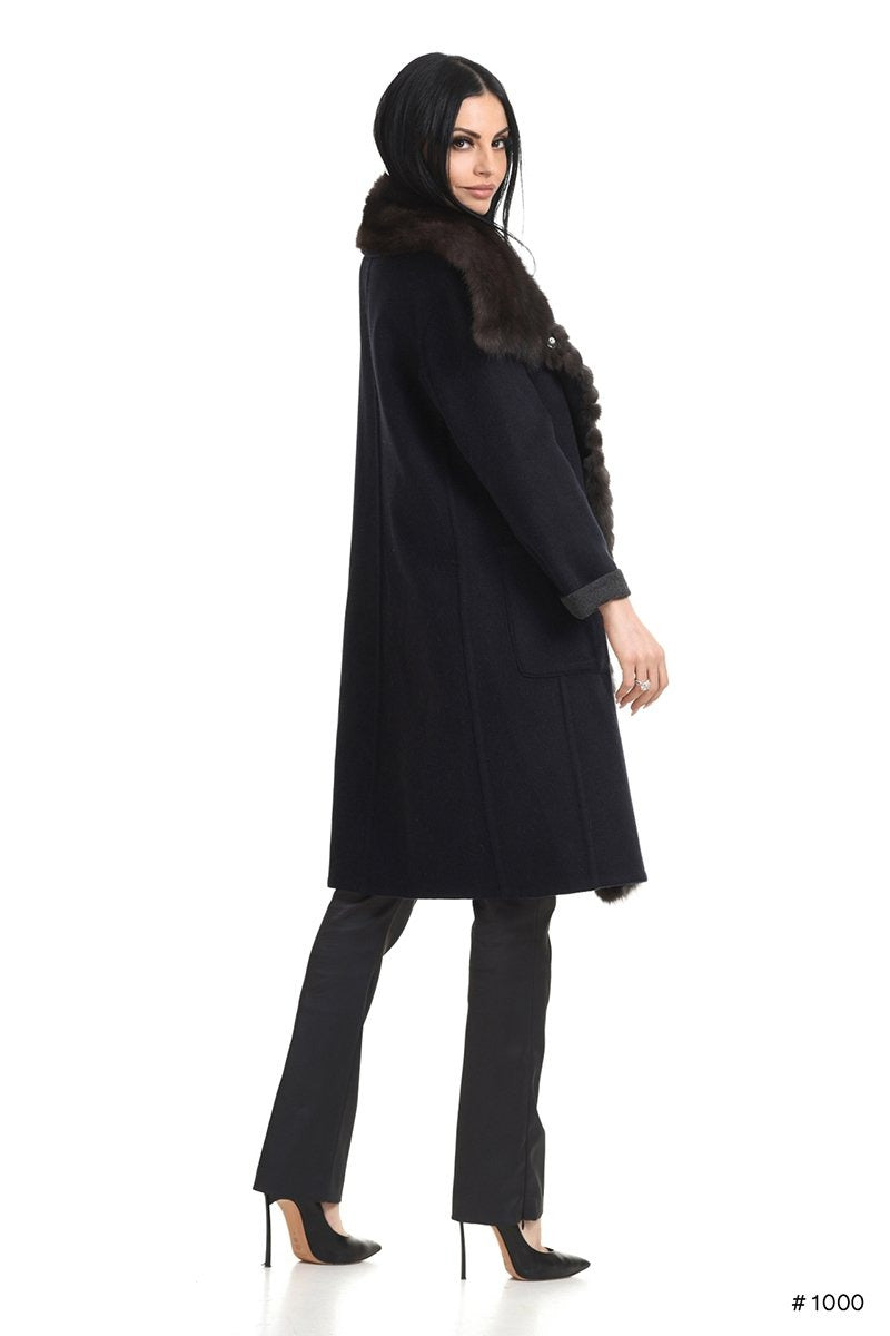 Loro Piana cashmere coat with precious sable trimming - Manakas Frankfurt