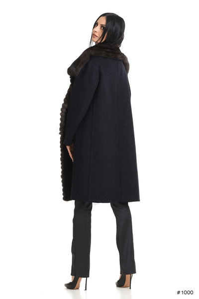 Loro Piana cashmere coat with precious sable trimming - Manakas Frankfurt