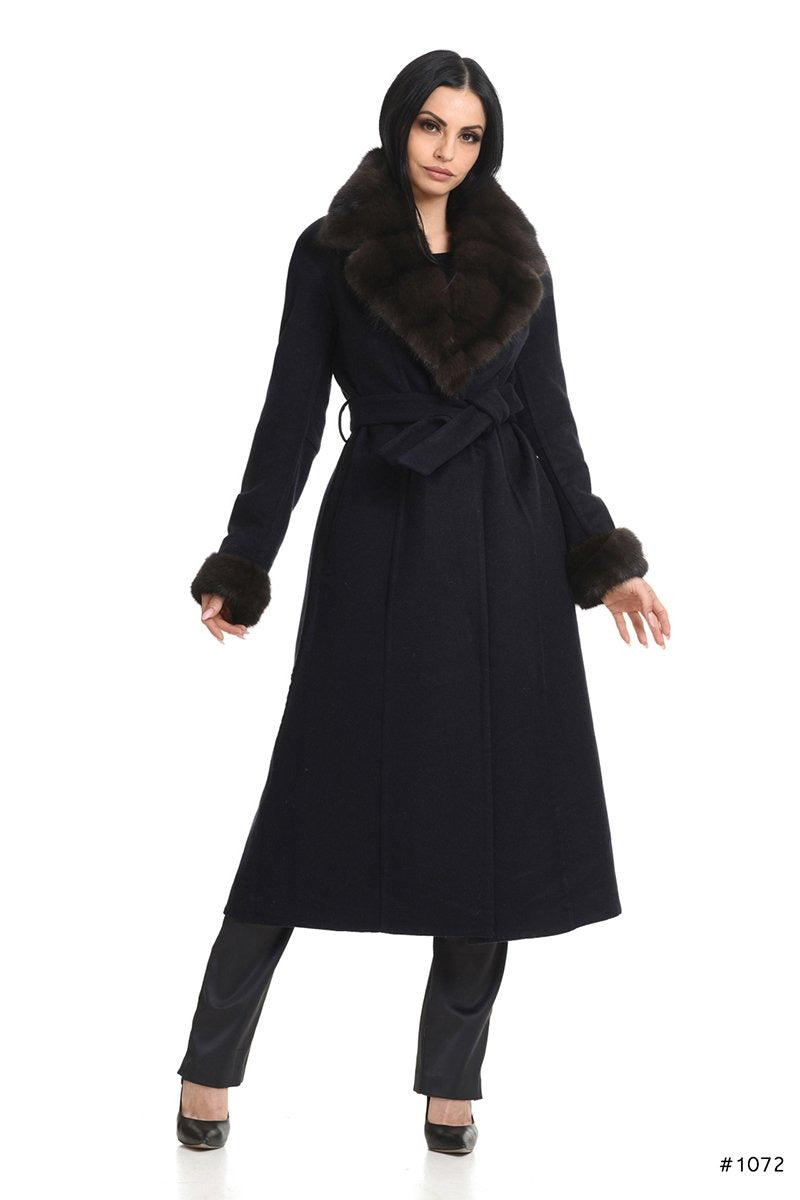 Loro Piana cashmere coat with Sable fur details - Manakas Frankfurt