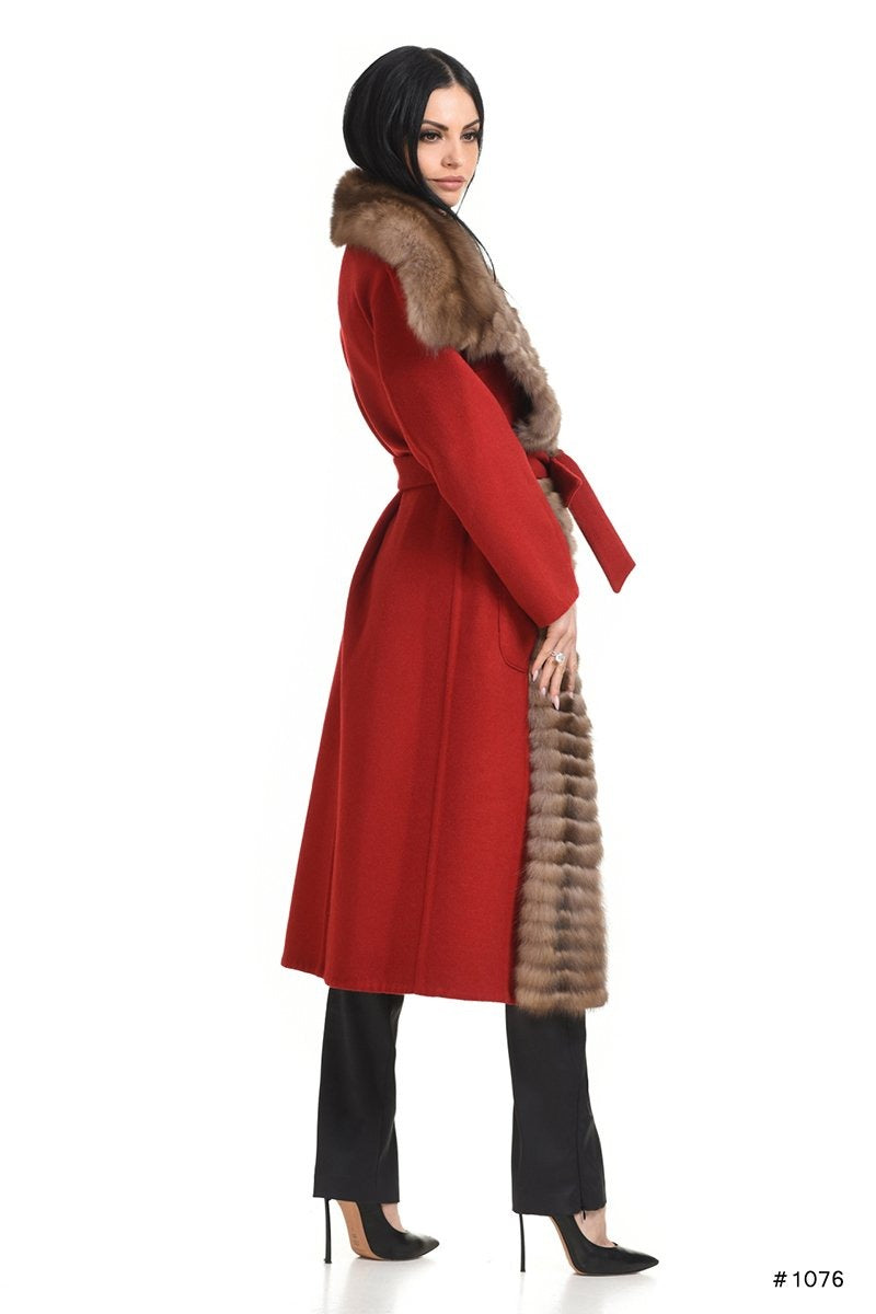 Loro Piana cashmere coat with sable trimming - Manakas Frankfurt