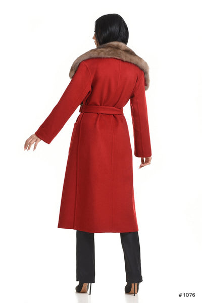 Loro Piana cashmere coat with sable trimming - Manakas Frankfurt