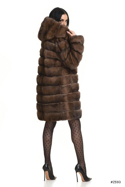 Hooded sable coat - Manakas Frankfurt